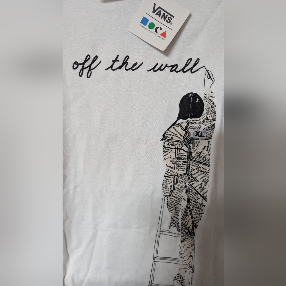NWT New Vans x MOCA Short Sleeve Shirt Frances Stark Contemporary Art